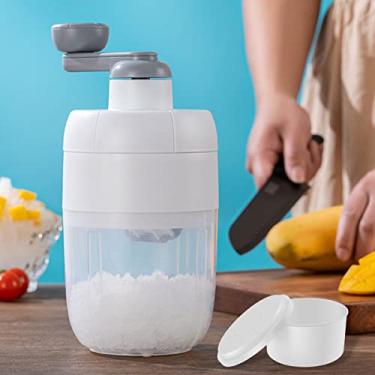 Imagem de Triturador de gelo manual, triturador de gelo rotativo, máquina de barbear de gelo manual de 1000 ml com molde de congelamento de gelo, mini máquina de barbear portátil reutilizável removível para