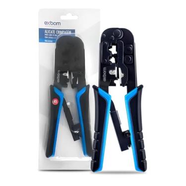 Imagem de Alicate de Crimpar RJ45 RJ11 – Corte, Decapagem e Fixação de Conectores, Multiuso com Empunhadura Confortável e Ajuste de Força