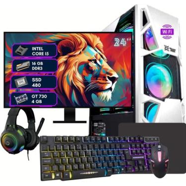 Imagem de Computador Gamer Completo Intel Core i5 16GB SSD 512GB GT 730 4 GB Kit