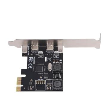 Imagem de Zyyini 5Gbps Placa de Expansão PCIe para Tipo C com 2 Portas, Painel Frontal USB C Adaptador Controlador de Hub de Expansão PCI Expree para USB C para Estação de Trabalho com Caixa de