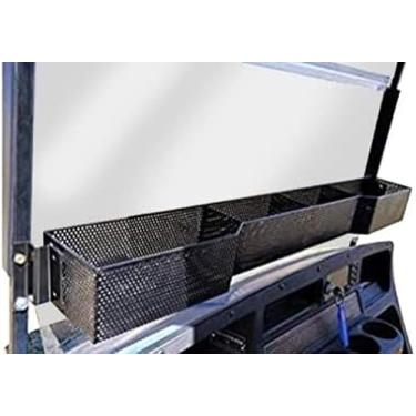 Imagem de Cesto de armazenamento frontal interno Huskey para carrinho de golfe / bandeja organizadora de painel (aprox. 97,8 cm C x 12,5 cm L) para modelos elétricos a gás EZGO TXT (1994-2013) com design