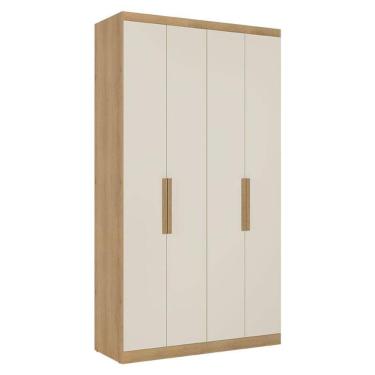 Imagem de Guarda Roupa Soleiro Milan 4 Portas Capuccino Off White Acetinado - THB