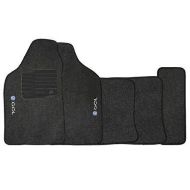 Imagem de Tapete Carpete Gol G2 Bola 1995 à 2004 Logo Bordado Jogo 5 Peças Perso