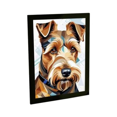 Imagem de Quadro Decorativo Cachorro Ilustração Vetor Yorkshire Decoração Poster Quarto Sala