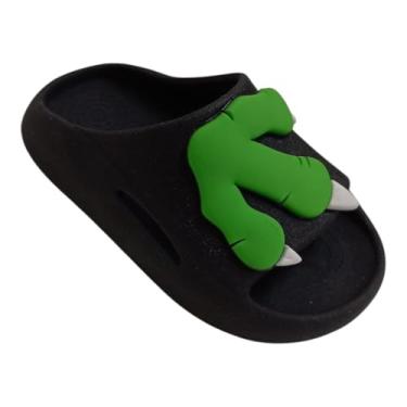 Imagem de Chinelo Nuvem Dino Pata Infantil Dinossauro Confortável (Preto, Normal, BR, Criança de 4 a 8 anos, Faixa Numérico, 27, 28)