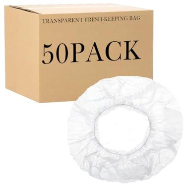 Imagem de Linkidea Pacote com 50 capas descartáveis para utensílios de cozinha, capas elásticas transparentes para fritadeira a ar, forno, panela de arroz, liquidificador, ventilador, armazenamento de pequenos