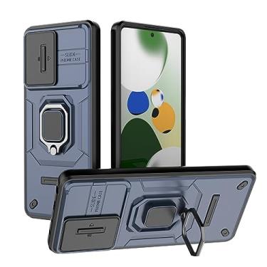 Imagem de SORAKA Capa para Redmi Note 12 Pro 5G/Xiaomi Poco X5 Pro 5G com suporte para anéis e Slide Camera Cover capa Poco X5 Pro 5G com placa metálica para suporte magnético de carro