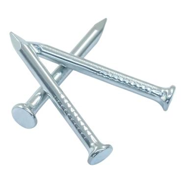 Imagem de Hordion 100 peças de pregos de 2,5 cm, pregos de cimento de aço carbono, pregos de alvenaria para tijolos de concreto, marcenaria, pendurar quadros