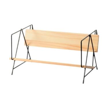 Imagem de Fxzqgnh Prateleira para Discos de, Porta-revistas, Organizador de Mesa Estilo Fazenda, Cor de Madeira, Tamanho real