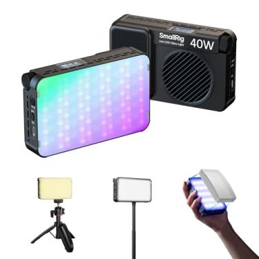 Imagem de SmallRig RM 40C Mini luz de vídeo LED RGB, bateria de 4800 mAh, tela LCD, luz de câmera portátil para Tiktok Youtube criadores de conteúdo fotógrafos, presentes de fotógrafo, 2500K-10000K CRI 96 TLCI