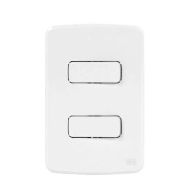 Imagem de Cj 4x2 2 Interruptor Simples 10A Branco COMPOSÉ WEG