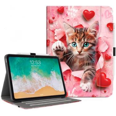 Imagem de Lokigo Capa para iPad Air de 13 polegadas M3/M2 (2025/2024), iPad Pro 12,9 (6ª/5ª/4ª/3ª geração 2022/2021/2020/2018) com suporte para lápis, suporte para Touch ID e despertar/hibernar automático (gato