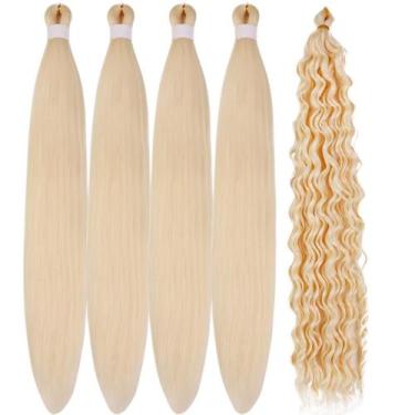 Imagem de Trança de cabelo Gozill Blonde pré-esticada 613 Boho Braids