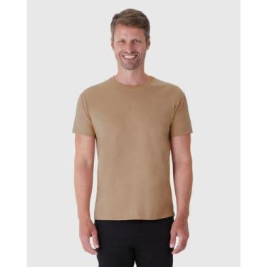 Imagem de Camiseta Básica Masculina Malwee Ref. 04423, Marrom 1332, XGG