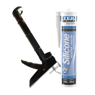 Imagem de Kit Aplicador Canoa Silicone Transparente Uso Geral Tekbond