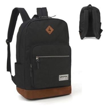 Imagem de Mochila Costas Juvenil Básica Preto/Marrom Up4You Luxcel