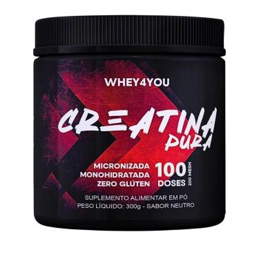 Imagem de Creatina Micronizada Pura Monohidratada 300g - Whey4You Cor:;Tamanho:Único;Gênero:Unissex-Unissex