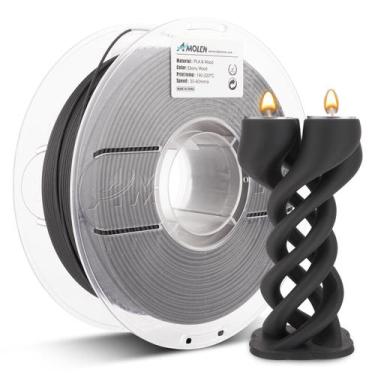 Imagem de Impressora 3D Filamento AMOLEN Ebony Wood PLA 1,75 mm 1 kg