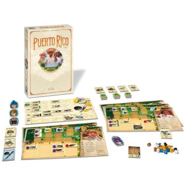 Imagem de Jogo de Tabuleiro Estratégico Ravensburger Porto Rico 1897: Uma Viagem Histórica Cativante com Arte Renovada, Desafio Ampliado e Enredo