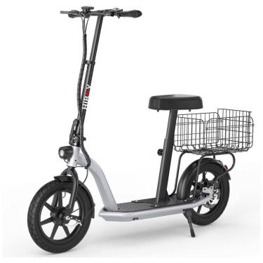 Imagem de Patinete Elétrico para Adultos com Alcance 50km e Peso 100kg, Hiboy ECOM 14, Cinza