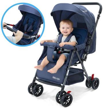 Imagem de Carrinho De Bebê Passeio Reclinável 2 em 1 Reversível Runner Compacto 