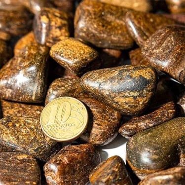 Imagem de Bronzita Rolada Natural - 1kg - Pedras de 20 a 35mm - Tipo B - Cristai