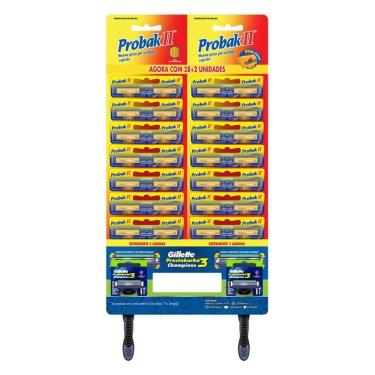 Imagem de Aparelho Probak II 2 Embalagens com 14 Unidades + Aparelho Gillette Prestobarba 3 Champions Embalagem com 2 Unidades