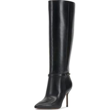 Imagem de Vince Camuto Bota de cano alto feminina Mirtha, Couro preto, 42
