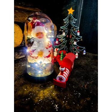 Imagem de Luminária Papai Noel Encantado com Redoma e Luzes de LED - Amor Lindo,