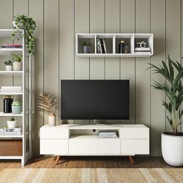 Imagem de Rack Retrô Leni Off White 162 cm