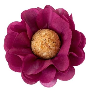 Imagem de 50 Forminhas Flor Doces Finos Super Volume em Papel Especial Tons Vermelho (marsala rosado)