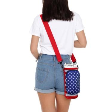 Imagem de Bolsa de transporte para garrafa de água com bolso para telefone Stanley copo de 30/1,644 g com alça ajustável