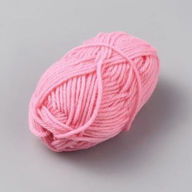Imagem de Fio de fibra acrílica de 25 g/novelo de 2 mm para tricô crochê fio grosso de lã rosa para crochê suéter cachecóis cobertor suprimentos de artesanato cerca de 45 m
