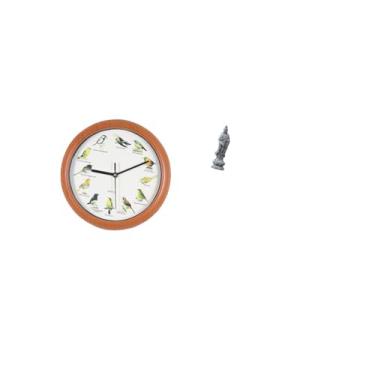 Imagem de Fenteer Relógio de Parede com Pássaro Cantando, Estátua de Guan Yin, Acessórios, Ornamento, Relógios de Parede Decorativos, Relógios Pendurados, Decoração, Pr