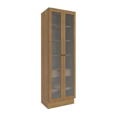 Imagem de Cristaleira Celeste Kappesberg 100% Mdf 2 Portas 1 Gaveta Nogueira 72cm
