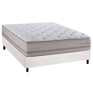 Imagem de Conjunto Box Casal: Colchão Molas Herval Ensacadas C1740 + Base Crc Corano White (138x188)