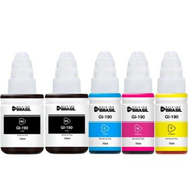 Imagem de Kit 5 Tintas Para G3110, G3111, G4100 G2100 G2110 Gi-190 - Bulk Ink Do