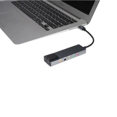 Imagem de Placa De Som USB 5.1 Canal Fibra Óptica SPDIF Externa De Alta Qualidad