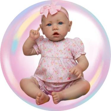 Imagem de Bebê Boneca Reborn Saskia Siliconada Realista com Acessórios  Pode dar
