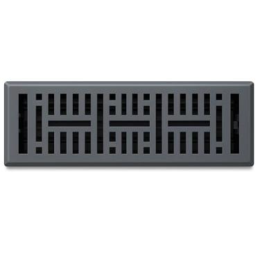 Imagem de Sierra Grates Caixa registradora de piso de aço Precision Flow 5 x 30 cm - design metro, acabamento cinza granito - capas de ventilação residenciais premium, duráveis e decorativas - serve para aberturas de dutos de 5 x 30 cm,