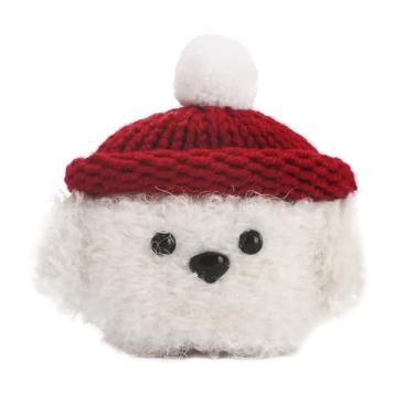 Imagem de Capa de pelúcia compatível com Apple Airpods 3, capa de fone de ouvido tricotada feita à mão, capa de fone de ouvido de pelúcia criativa engraçada fofa