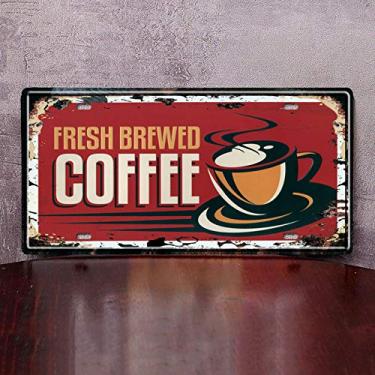 Imagem de Placa de arte de parede de metal retrô, decoração rústica industrial vintage para bar, cozinha, café, decoração de parede de casa exclusiva pronta para pendurar (estilo 2)