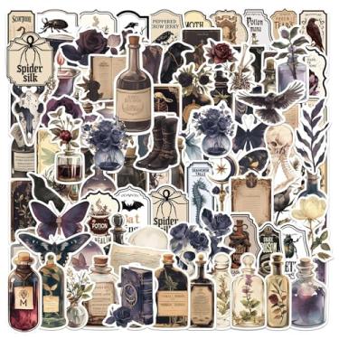 Imagem de 100 adesivos góticos, adesivos vintage, adesivos bruxos, adesivos Dark Academia adequados para garrafas de água, laptop, bagagem, adolescentes adultos, teclados, mochilas, skates, garrafas de água