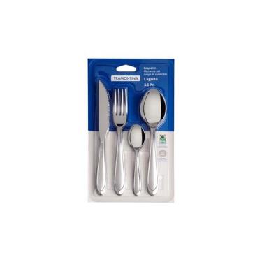 Imagem de Faqueiro Laguna 16 Peças Aço Inox c/ Facas para Churrasco Tramontina, 