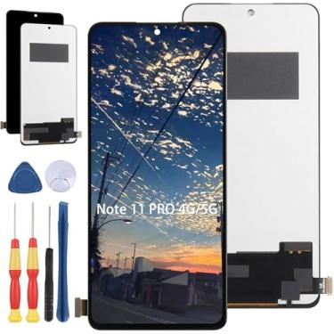 Imagem de Yuxyiony Nova tela de substituição para Xiaomi Redmi Note 11 PRO 4G / 5G 2201116TG 2201116TI Tela de reparo de tela LCD e acessórios de ferramenta de substituição
