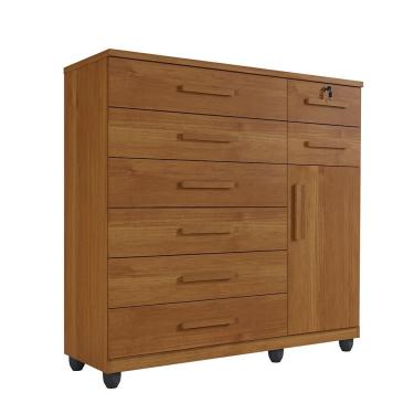 Imagem de Cômoda New Vitoria Com Porta E 8 Gavetas Benetil Cinamomo