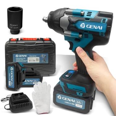 Imagem de Furadeira de impacto,700Nm Torque, Motor sem Escova, 2 Baterias 4.0Ah， Kit de 13 Acessórios e Maleta, Empunhadura Emborrachada, Bivolt