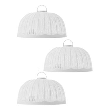 Imagem de 3pçs Tampa Tela Plastica Protetora P/Alimentos Anti Mosquito 25cm (Brancas)