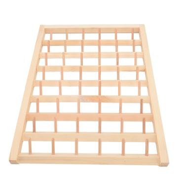 Imagem de SUNGOOYUE Suporte de Linha de Parede Com 48 Carretéis, Suporte de Linha de Madeira Criativo, Organizador para Uma Sala de Costura Limpa e Arrumada Em Casa