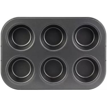 Imagem de Forma para 6 Muffins e Cupcakes, Metal Antiaderente, Distribuição Uniforme de Calor, Design Compacto, para Uso Doméstico e Profissional